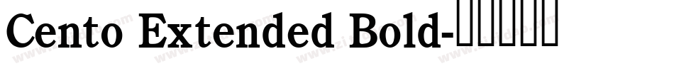 Cento Extended Bold字体转换